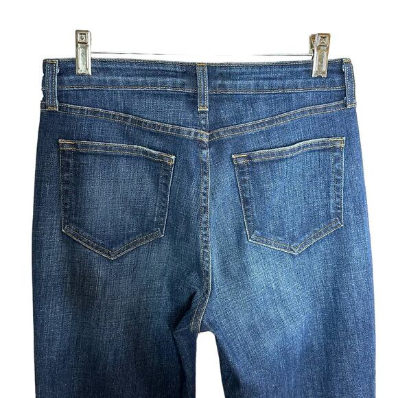 L'Agence High Line High Rise Skinny Distressed Blue Cropped Denim Jeans Size 27 - Picture 7 of 9